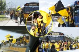 La hinchada aurinegra llegó en gran masa al estadio Olímpico.