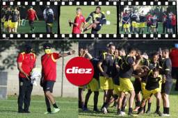 El técnico mexicano Raúl 'Potro' Gutiérrez arrancó este martes la pretemporada con Real España de cara al torneo Clausura 2021. Estas son las postales del inicio de los trabajos. Fotos Neptalí Romero
