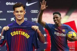 El fichaje del brasileño Coutinho y del colombiano Yerry Mina, ha hecho que el Barcelona sea el equipo que más dinero invirtió en contrataciones. Fotos cortesía