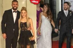 Piqué y Shakira era la pareja más esperado en la boda de Messi y Antonella Roccuzzo.