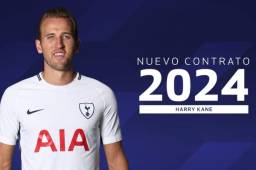 Harry Kane extendió su contrato hasta el 2024 con el Tottenham.