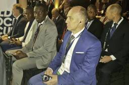 El entrenador de la Selección de Honduras, Fabián Coito, presente en el sorteo que se realizó en Los Ángeles, California. Foto cortesía Fenafuth