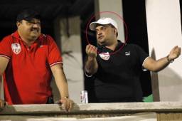 Melvin Sanders (derecha) cuando era presidente del Atlético Choloma que junto a Javier Hernández, lograron ascender el equipo a Liga Nacional. Foto Archivo