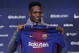 Mina declaró en rueda de prensa luego de ser presentado en el Camp Nou.