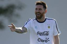 Leo Messi delantero del Barcelona se encuentra concentrado con la selección de Argentina.
