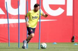 El regreso de Messi a los entrenamientos del Barcelona está programada para este lunes.