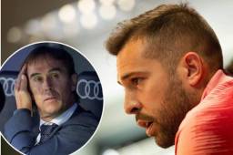 Jordi Alba espera que los problemas de Lopetegui en el Real Madrid se puedan solucionar por el bien del entrenador.