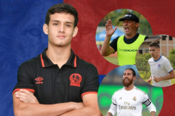 André Orellana es uno de los juveniles que ascendió Pedro Troglio al primer equipo y ya lo hizo debutar en el partido ante los Lobos de la UPNFM. Foto: Olimpia.