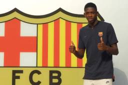 Dembélé llega al Barcelona donde están sus 'paisanos' Umtiti y Digne.