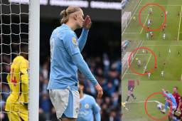 Haaland se falló el gol más fácil de su carrera: así fue el tremendo error del noruego en el Manchester City - United