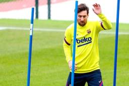 Lionel Messi regresó con las baterías al 100% a los entrenamientos del Barcelona.
