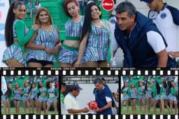 Así se vivió este sábado en Puerto Cortés el amistoso que disputaron Platense y Motagua. Diego Vázquez fue uno de los más cotizados. (Fotos cortesía Neptalí Romero)