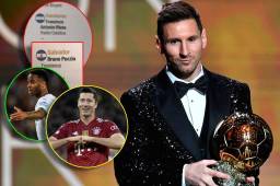 Así votaron los 180 periodistas eligidos por France Football para el galordón del Balón de Oro 2021