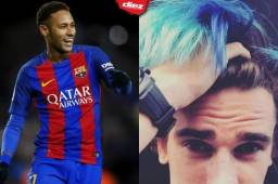 Neymar aprovechó el cambio de look de Griezmann para reírse de él.