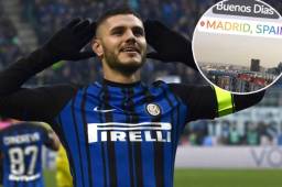 Icardi está en Madrid para medirse ante el Atlético, pero su publicación desató los rumores con un posible fichaje con el Real Madrid.