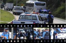 La directiva del Motagua no pone en riesgo la integridad de plantilla y cuerpo técnico y fue resguardado por la Policía Nacional en su viaje a Comayagua después de los incidentes vandálicos suscitados el sábado anterior. Fotos Ronal Aceituno