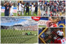 El clásico Motagua-Olimpia terminó empatando 1-1 gracias a un golazo de Elmer Güity al último minuto. Acá las imágenes curiosas que dejó el duelo. Fotos Ronald Aceituno y Alex Pérez