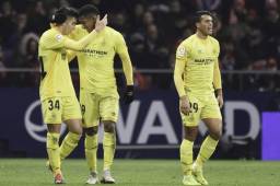 El delantero hondureño Choco Lozano celebrando al final del partido la clasificación a cuartos de final de la Copa del Rey tras eliminar al Atlético de Madrid. Foto cortesía
