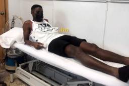 Maylor Núñez antes de ser operado de su rodilla derecha. El doctor Óscar Benítez confirmó que su recuperación tardará seis meses.