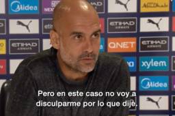 Guardiola dijo que no pedirá perdón por las declaraciones del pasado miércoles tras el partido contra el Leipzig por la Champions.