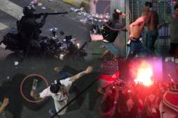 Los aficionados de River Plate protagonizaron una verdadera batalla campal contra la policía tras festejar el título obtenido en Copa Libertadores.