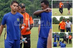 Erick Gallegos fue presentado como nuevo técnico del Real España. Acá las imágenes de su primer entrenamiento. Fotos Delmer Martínez
