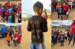 El arquero argentino Jonathan Rougier protagoniza una bonita historia al cumplirle el sueño al Johan Sánchez, un pequeño que juega en Motagua U-7.