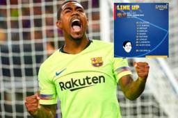 En la cuenta oficial se pudo ver como la Roma presentaba la alineación del Barcelona solo con 10 jugadores, donde no aparecía Malcom.