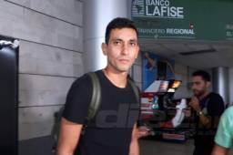 Cristian Maidana en su llegada al aeropuerto Toncontín de Tegucigalpa.