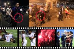 Nuevamente las barras vuelven a hacer de las suyas y al final del partido entre Olimpia y Alajuelense de Costa Rica, armaron un zafarrancho en el Nacional.