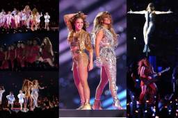 Las imágenes del medio tiempo del Super Bowl en Miami entre Kansas City Chiefs y San Francisco 49ers donde Shakira y Jennifer Lopez dejaron sin aliento a todos. Fotos AFP
