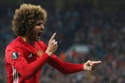 Fellaini celebrando su anotación ante el Celta.