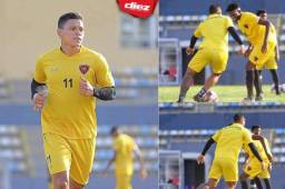 Bryan Moya durante el entrenamiento de este martes con el C.D. Primeiro de Agosto. Foto: Facebook.