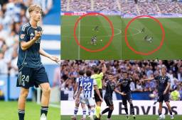 ¡Sale a luz! Esta es la imagen que miró el VAR para no intervenir en la roja a Huijsen en el Real Madrid vs Real Sociedad