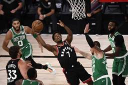 Kyle Lowry encaminó la victoria de los Toronto Raptors ante Boston Celtics en el cuarto partido de las semifinales en el Oeste.
