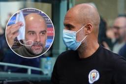 El DT español del Manchester City siempre utiliza su mascarilla ya sea en entrenamientos o juegos.