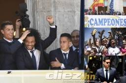 Luego de celebrar casi toda la noche en la Plaza de Cibeles, el Real Madrid festejó en el ayuntamiento de la ciudad junto con la alcaldesa en una gran fiesta después de conquistar su trigésimo tercer título de Liga.