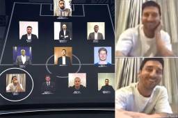 Messi no paraba de reír durante la videollamada que hicieron en la gala de los premios The Best.