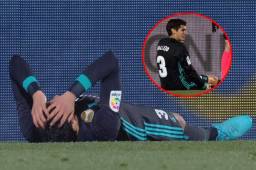 Momento en que Vallejo se lamentaba de su lesión.