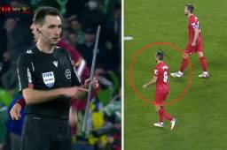 Insólito: Suspenden el Betis-Sevilla tras agresión a jugador rival con un tubo arrojado desde las gradas en el Villamarín