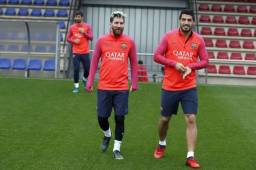 Lío Messi se entrenó con normalidad en conjunto con Luis Suárez.