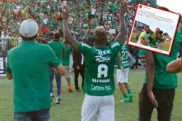 El delantero Júnior Lacayo dedicó unas emotivas palabras de despedida a sus compañeros del Marathón. Foto DIEZ