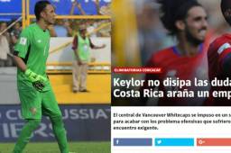 Keylor Navas recibió un gol de Honduras y según la prensa española el portero sigue dejando dudas.