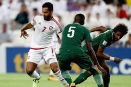 Emiratos Árabes sorprendió venciendo 2-1 a Arabia Saudita que hubiese asegurado un pie en el Mundial de Rusia. Foto cortesía FIFA.com