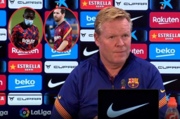 Koeman elogió a Messi y habló de Dembélé en conferencia de prensa.