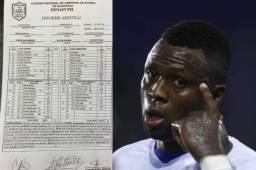 Yustin Arboleda recibió tarjeta amarilla durante el encuentro ante Marathón en el Nacional.