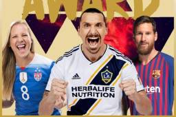 Amy Rodríguez, Ibrahimovic y Messi están nominados para el mejor gol de la temporada anterior.