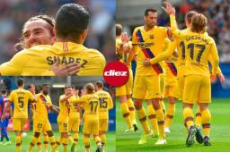 Antoine Griezmann, de a poco, se va afianzando en el 11 titular del Barcelona; hoy ante el Eibar goleó y asistió en uno de los goles.