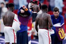 Un jugador del Sevilla se acercó a Messi y le solicitó el cambio de camisetas, algo que el argentino no dudó. ¿Pero quién es?