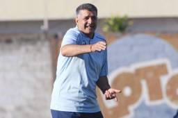 El entrenador del Motagua, Diego Vázquez, habló del empate sin goles frente a Real de Minas en Danlí. Fotos Ronal Aceituno